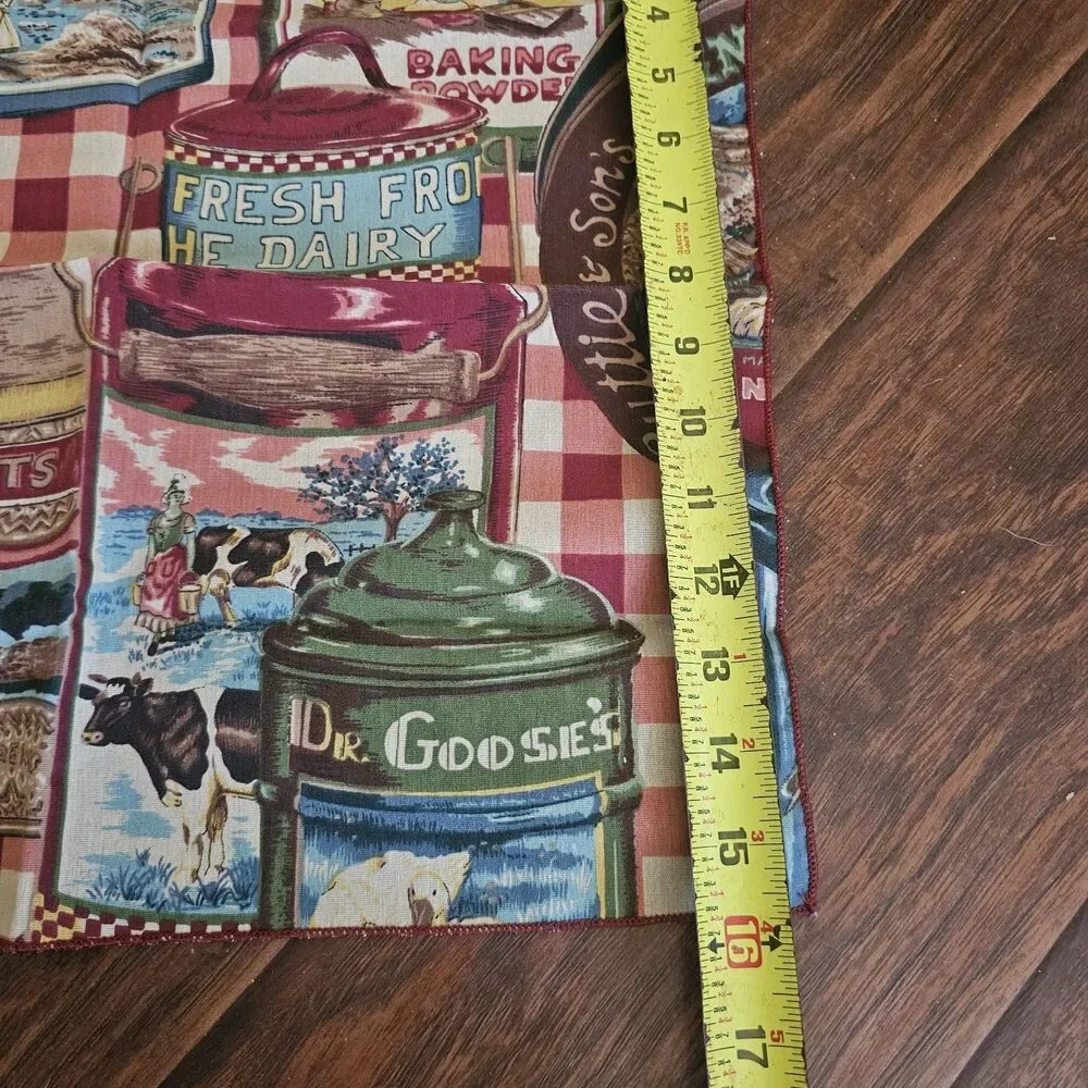 2 Retro Bandanas Napkins Vintage Kitchen Products Advertising 16 In Square